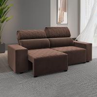 Sofá 3 Lugares Viero Venetto Retrátil Reclinável 2 Metros Veludo - 1