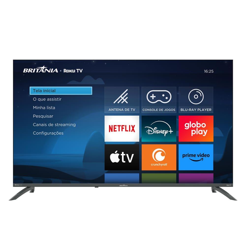 Smart TV 50" Britânia Ultra HD LED BTV50VA4REGB com Sistema Operacional Roku TV, Dolby Audio, Processador Quad-Core, Entradas USB e HDMI - 2