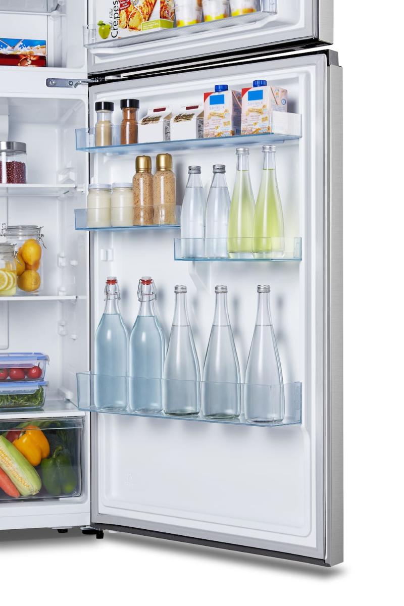 Geladeira Hisense Frost Free 466L Duplex Inverter RT3N461 Portas Planas Prateleiras de Vidro Econômica Inox - 13