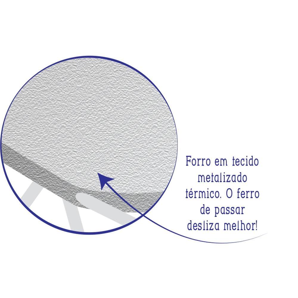 Tábua de Passar Roupa Utimil Portátil com Suporte para Ferro – Branco/Cinza - 5