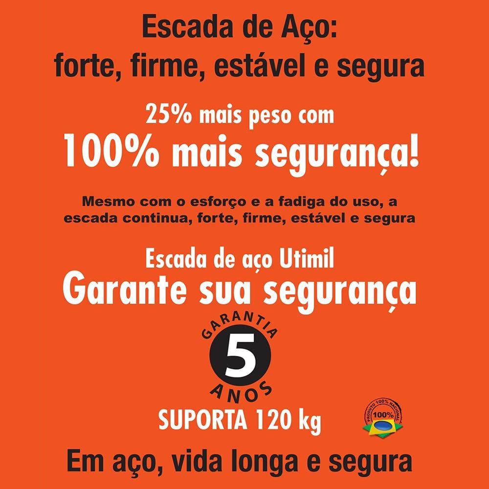 Escada Doméstica Utimil Maxiutil 4 Degraus – Branca - 4