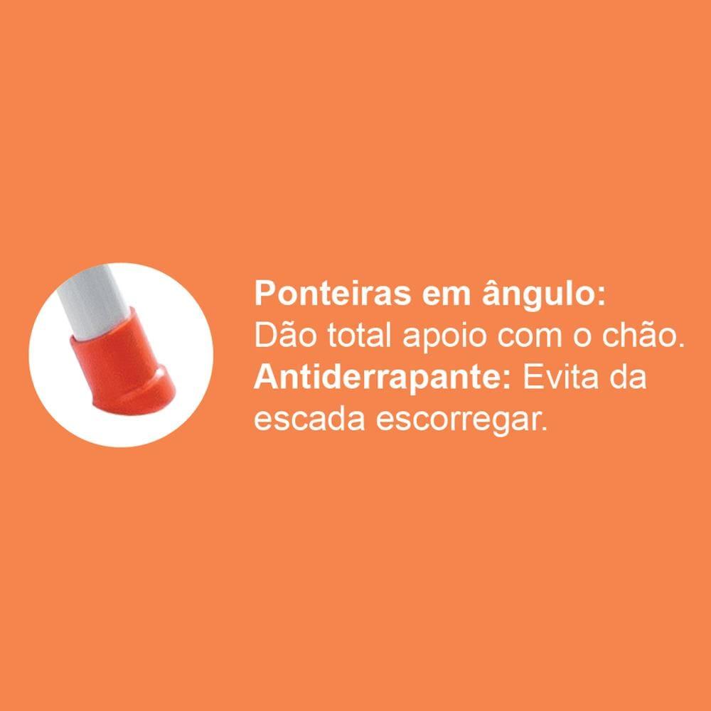 Escada Doméstica Utimil Maxiutil 3 Degraus - Branca - 3