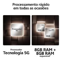 Smartphone JOVI V50 Lite 5G Ouro Titânio 256GB, 8GB RAM, Dimensity 6300, Tela AMOLED 6.77" 120Hz, Câmera Traseira 50MP, Android 15 e IP65 - 7