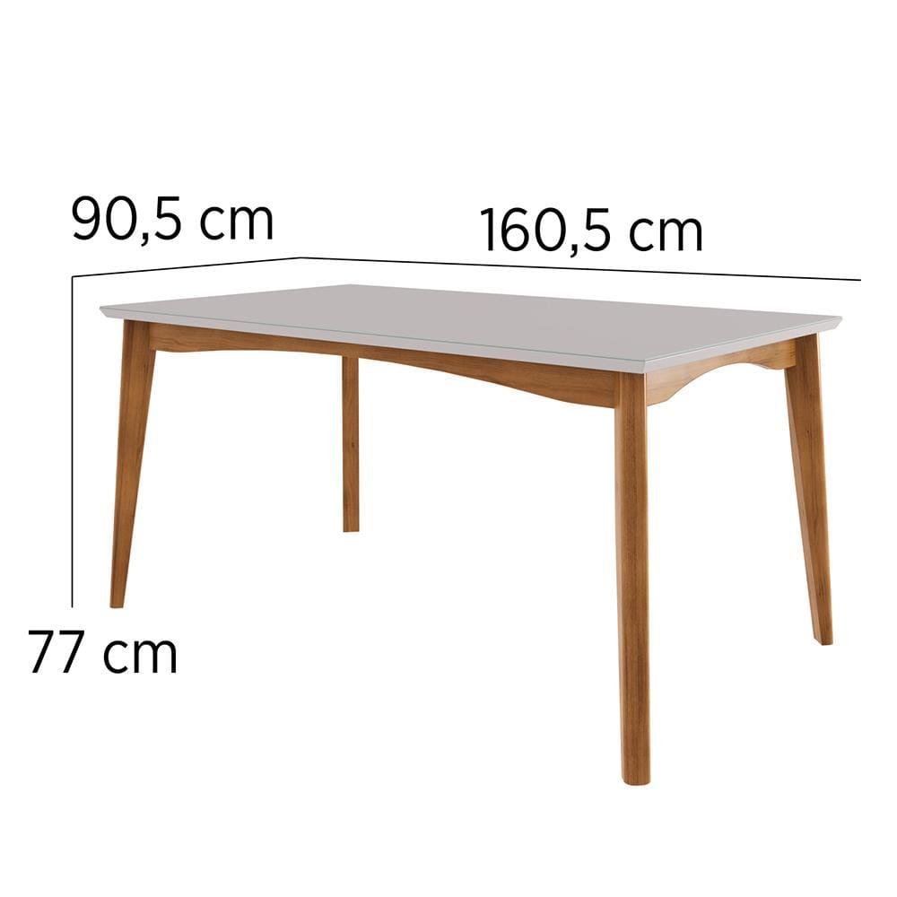 Mesa de Jantar Retangular Nesher Monalisa com 160 cm de Largura - 2
