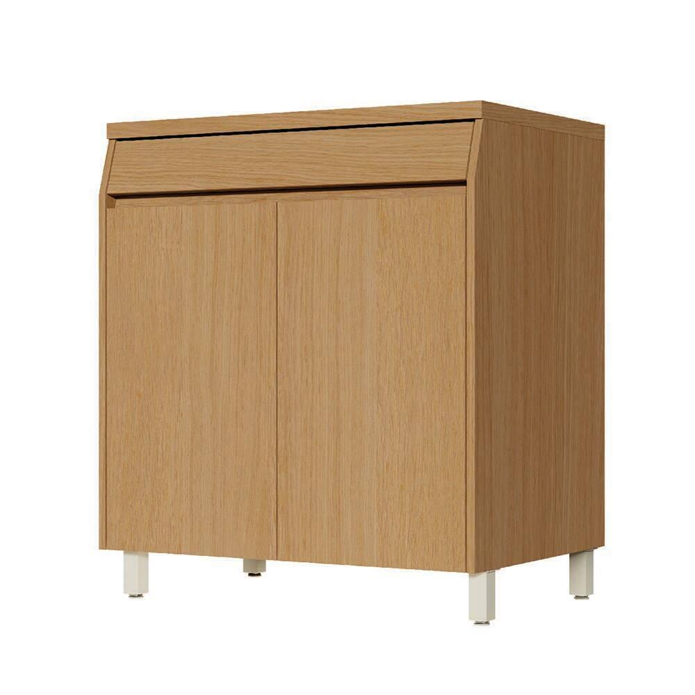 Balcão Nesher Simone Mendes com 2 Portas, 1 Gaveta e 1 Prateleira - 80cm de largura - Carvalho/Greige - 1