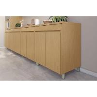 Balcão Nesher Simone Mendes com 2 Portas, 1 Gaveta e 1 Prateleira - 80cm de largura - Carvalho/Greige - 6