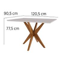 Mesa de Jantar Retangular Nesher Donna com 120 cm de Largura - 3