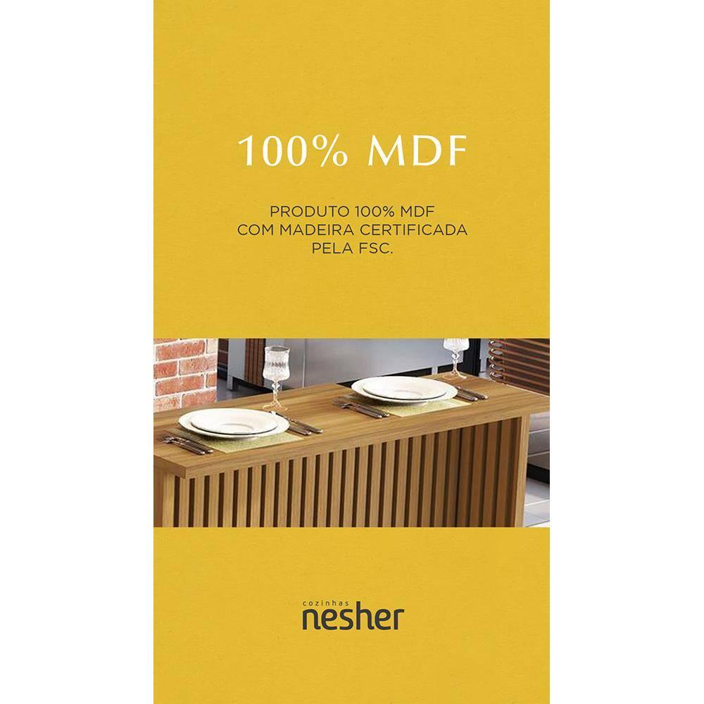 Painel de Ilha Nesher em MDF 15mm - 120cm de largura – Freijó - 6