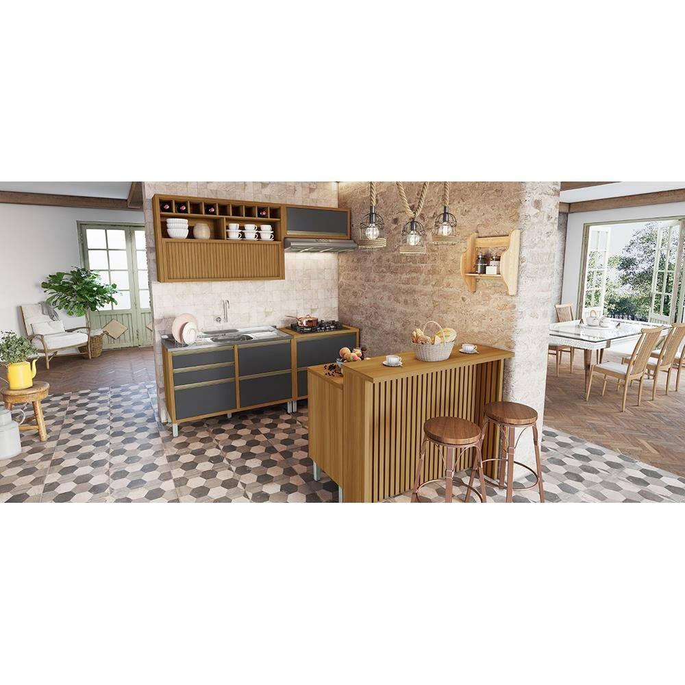 Painel de Ilha Nesher em MDF 15mm - 120cm de largura – Freijó - 9