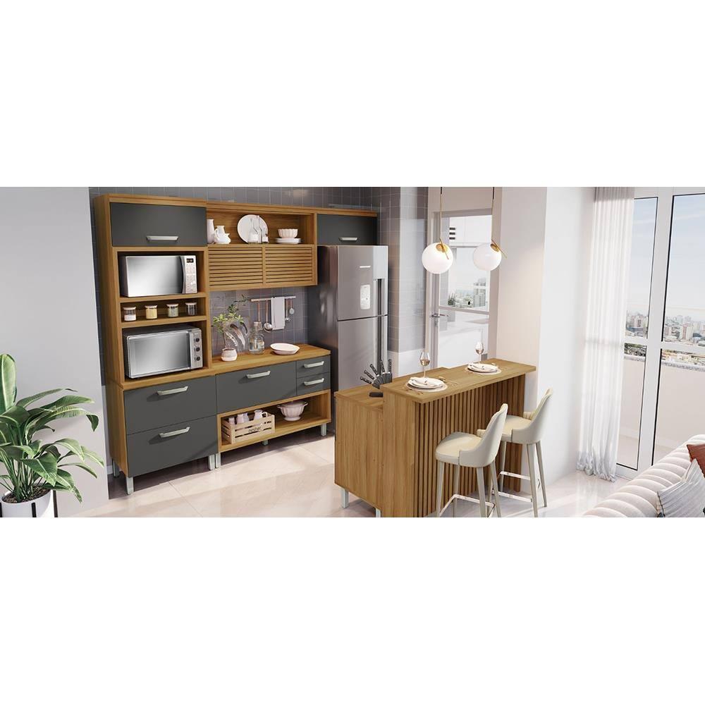 Painel de Ilha Nesher em MDF 15mm - 120cm de largura – Freijó - 10