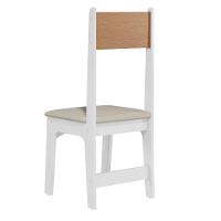 Conjunto de Mesa Sonetto Delta 110cm Tampo Mel Arredondado 4 Cadeiras Assento Revestido em Courino Design Moderno Seguro - 7