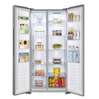 Geladeira 428L Hisense RS3P428 Side by Side Inverter Frost Free Portas Planas Puxador Embutido Cinza - 3