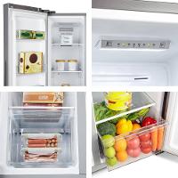 Geladeira 428L Hisense RS3P428 Side by Side Inverter Frost Free Portas Planas Puxador Embutido Cinza