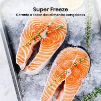 Geladeira 428L Hisense RS3P428 Side by Side Inverter Frost Free Portas Planas Puxador Embutido Cinza - 10