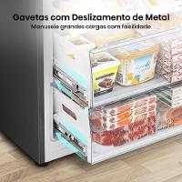 Geladeira Hisense Inverter 499L RB5P504 Bottom Freezer Metal Tech Inox - 8