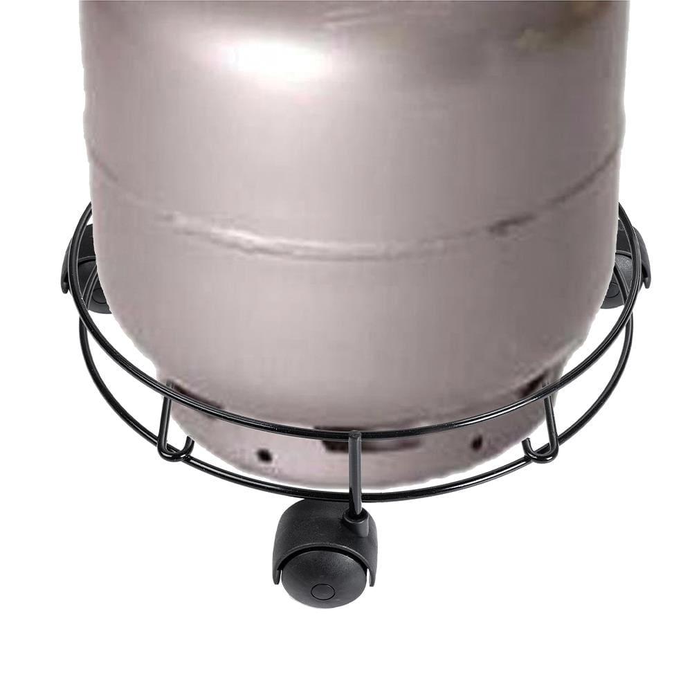 Porta Botijão de Gás Utimil Preto PR513 9x30x30cm Aço Epóxi com Rodízios Resistente e Prático - 3