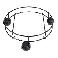 Porta Botijão de Gás Utimil Preto PR513 9x30x30cm Aço Epóxi com Rodízios Resistente e Prático - 1