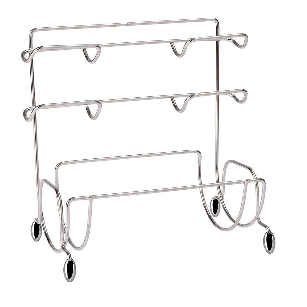 Porta Rolos Bancada Utimil Para Papel Toalha Alumínio 25,5x27x15cm Estrutura em Aço Cromado - 1