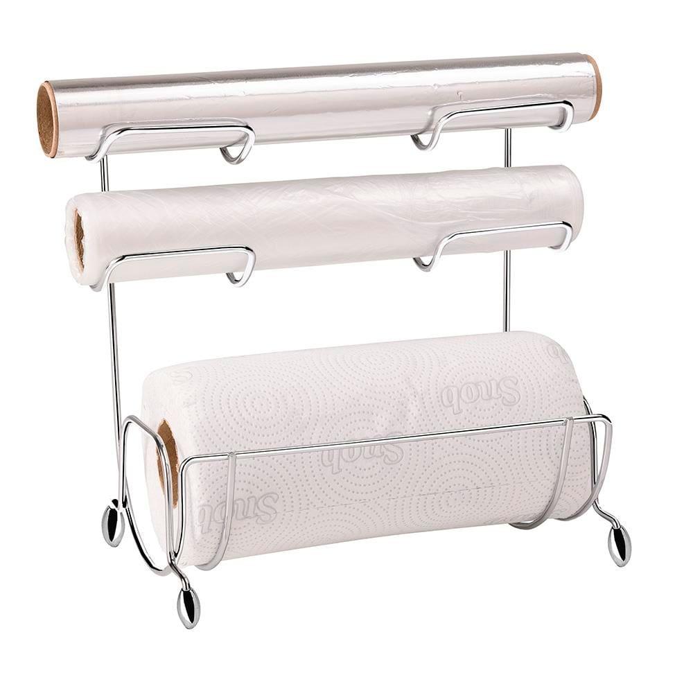 Porta Rolos Bancada Utimil Para Papel Toalha Alumínio 25,5x27x15cm Estrutura em Aço Cromado - 2