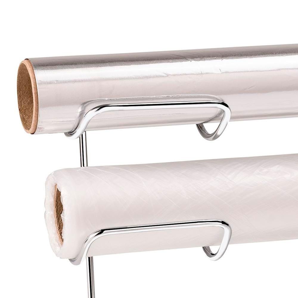 Porta Rolos Bancada Utimil Para Papel Toalha Alumínio 25,5x27x15cm Estrutura em Aço Cromado - 3