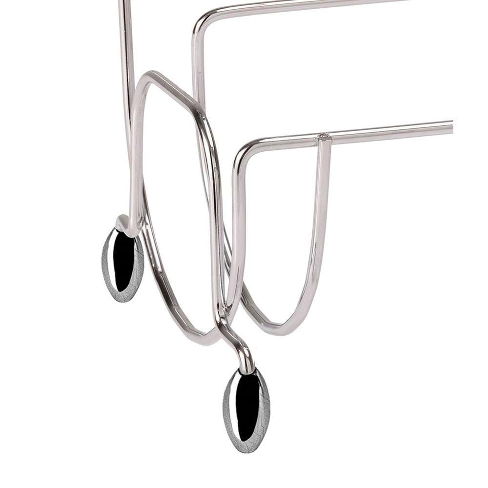 Porta Rolos Bancada Utimil Para Papel Toalha Alumínio 25,5x27x15cm Estrutura em Aço Cromado - 4