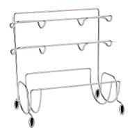 Porta Rolos Bancada Utimil Para Papel Toalha Alumínio 25,5x27x15cm Estrutura em Aço Cromado - 1