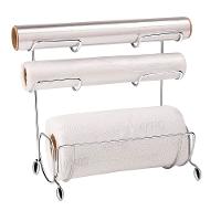 Porta Rolos Bancada Utimil Para Papel Toalha Alumínio 25,5x27x15cm Estrutura em Aço Cromado - 2