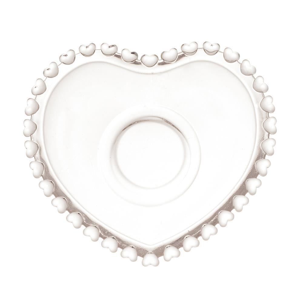 Xícara de Café com Pires Lyor Coração 80ml Cristal Design Romântico - 3