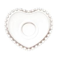 Xícara de Café com Pires Lyor Coração 80ml Cristal Design Romântico - 3