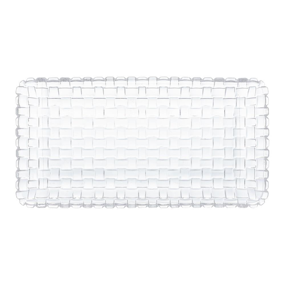 Travessa Cristal Lyor Tress 25CM X 13CM X 2cm Incolor Design Contemporâneo Versátil Leve - 4