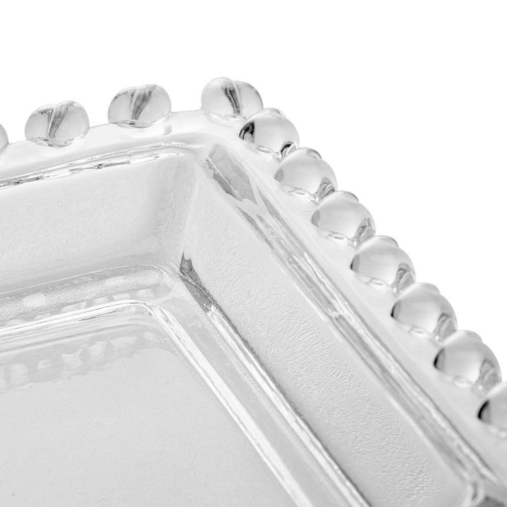 Travessa Cristal Lyor Coração 30X13X3 Retangular Incolor Elegante Versátil - 4