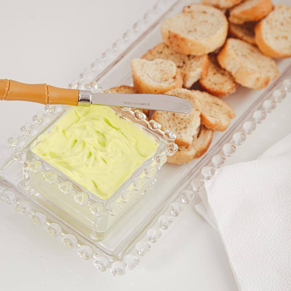 Travessa Cristal Lyor Coração 30X13X3 Retangular Incolor Elegante Versátil - 7