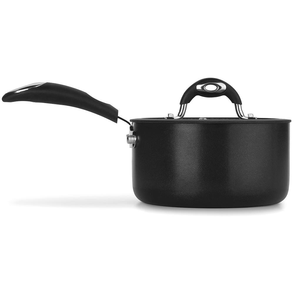 Panela Multiflon Dom em Alumínio com Revestimento Antiaderente, Tampa de Vidro Temperado e Cabo de Silicone 18 cm – Preta - 3