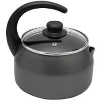 Chaleira Multiflon Gourmet em Alumínio com Revestimento Antiaderente, Tampa de Vidro com Saída de Vapor e Cabo Baquelite Grafite – 2,4 L - 1