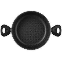 Caçarola Multiflon Gourmet em Alumínio com Revestimento Antiaderente 7 Camadas, Tampa de Vidro com Saída de Vapor e Alças em Baquelite Grafite - 16 cm - 3