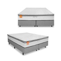 Cama Box Casal King Size MGA Itaflex Colchão Inducol Montreal, Box Bipartido e Molas Ensacadas Europillow - 3