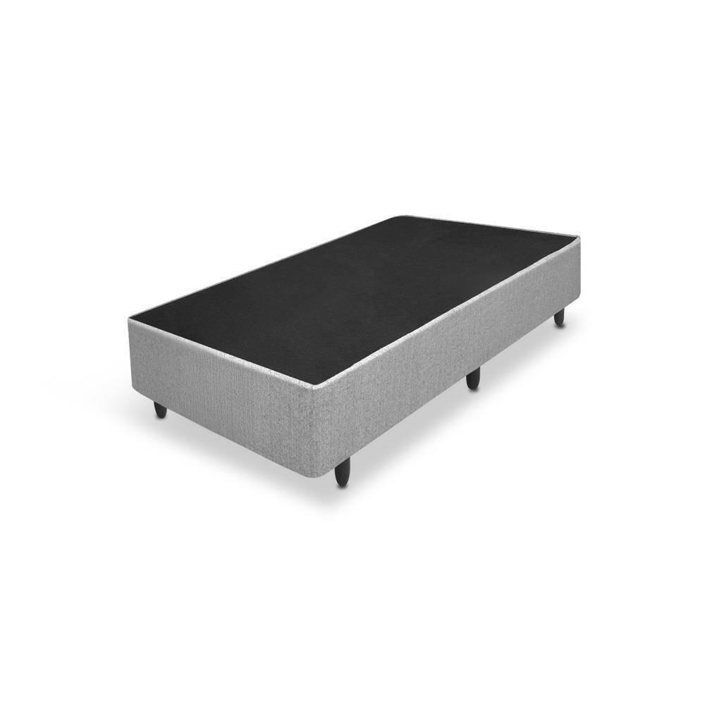 Cama Box Solteiro Inducol Montreal Molas Ensacadas Europillow Tecido Malha Cinza - 8