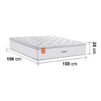 Cama Box Casal Queen Size MGA Itaflex Universal Colchão Inducol Montreal Europillow Molas Ensacadas SoftGel - 6