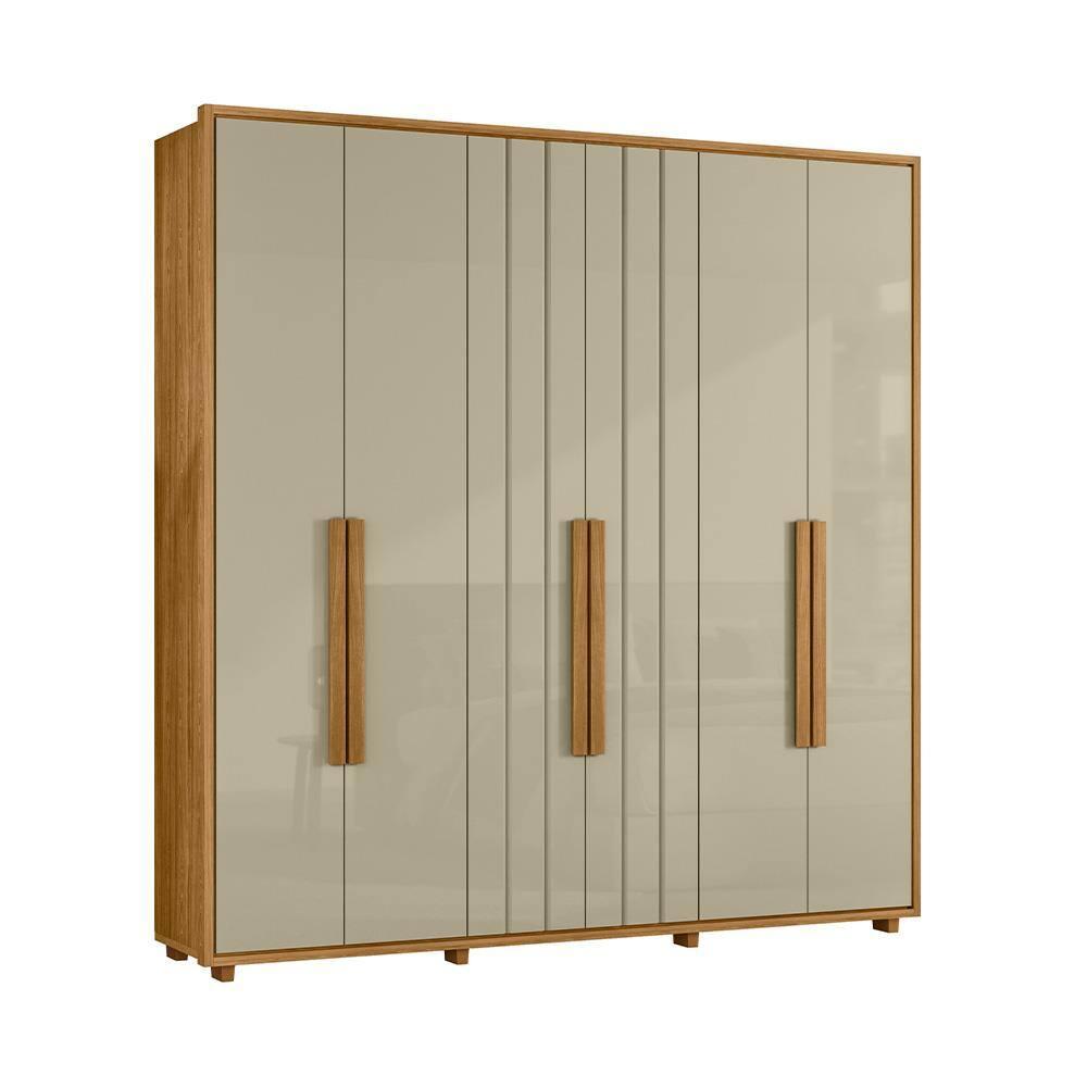 Guarda-Roupa Casal Madetec Portinari 6 Portas 4 Gavetas Ripado Angular Amortecimento Cabideiro Extensível - 2