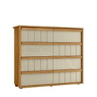 Cômoda 8 Gavetas Madetec Tarsila Corrediça Telescópica Ripado Angular Design Moderno - 11