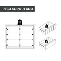 Cômoda 8 Gavetas Madetec Tarsila Corrediça Telescópica Ripado Angular Design Moderno - 17