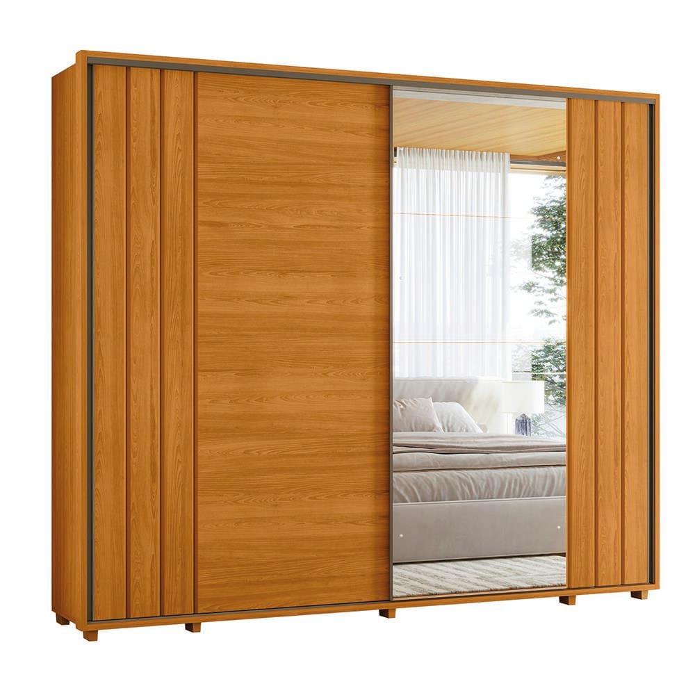 Guarda-Roupa Casal Madetec Dalí Com Espelhos 2 Portas de Correr 8 Gavetas Cabideiro Extensível Escada Retrátil - 2
