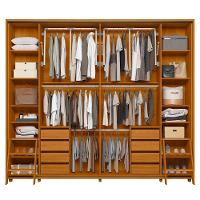 Guarda-Roupa Casal Madetec Dalí 2 Portas de Correr 8 Gavetas Cabideiro Extensível Escada Retrátil