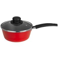 Panela Multiflon Essencial em Alumínio com Revestimento Interno Antiaderente e Tampa de Vidro com Saída de Vapor 16 cm – Vermelha - 1