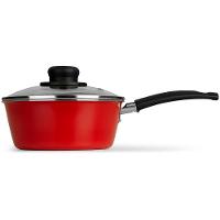 Panela Multiflon Essencial em Alumínio com Revestimento Interno Antiaderente e Tampa de Vidro com Saída de Vapor 16 cm – Vermelha - 2