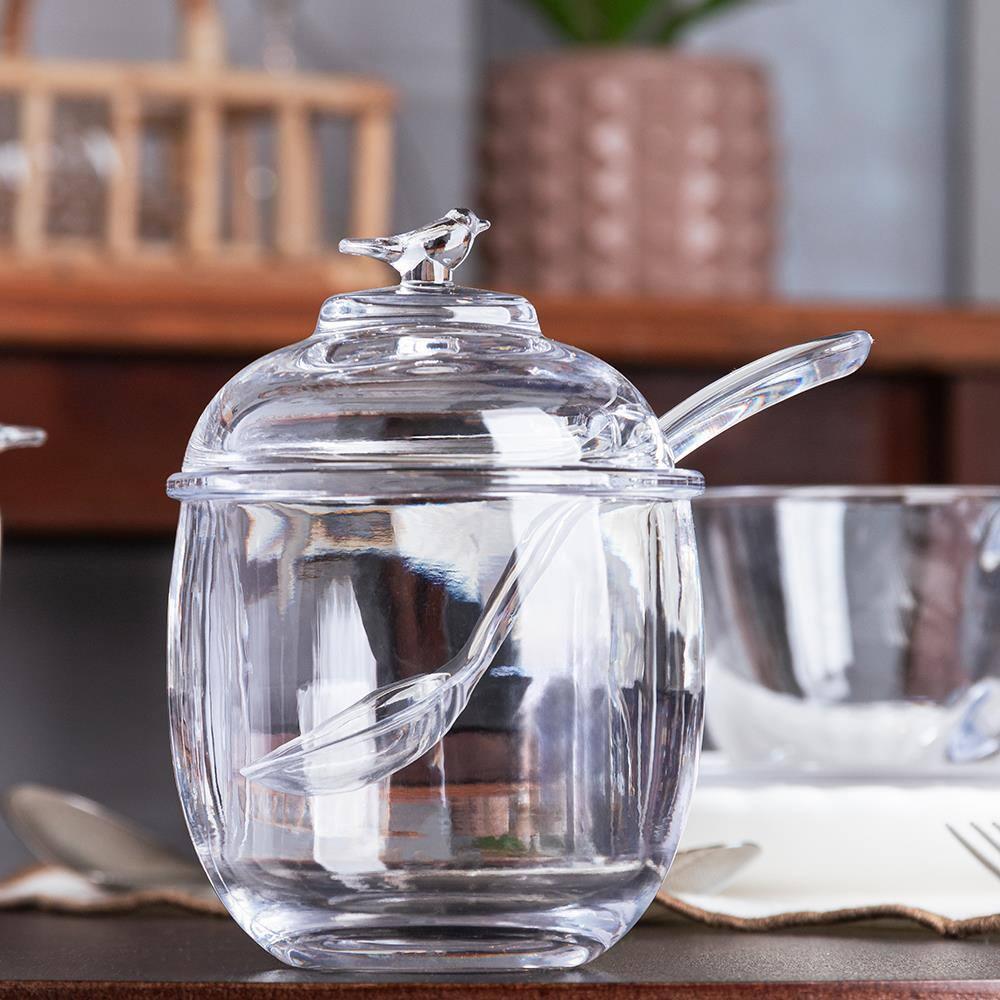 Açucareiro com Colher e Tampa Wolff Bird 150ml Cristal Ecológico - 5