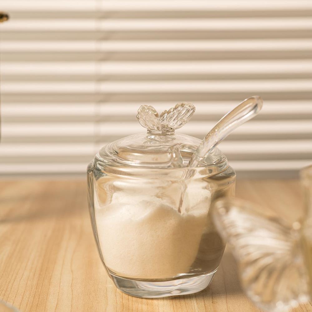 Açucareiro com Colher e Tampa Wolff Butterfly 130ml Vidro - 6