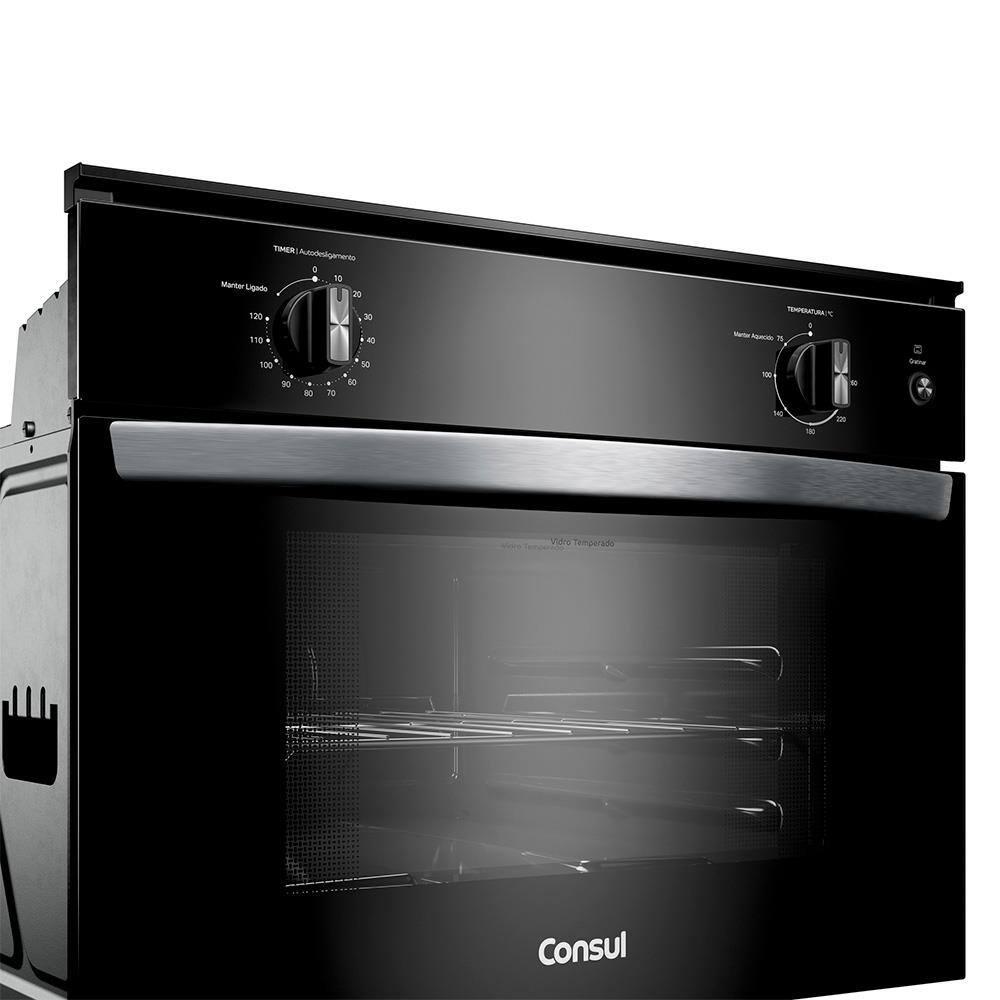 Forno Elétrico de Embutir Consul 47L COB47BE Porta Removível Timer Autodesligamento Luz Interna Preto - 2