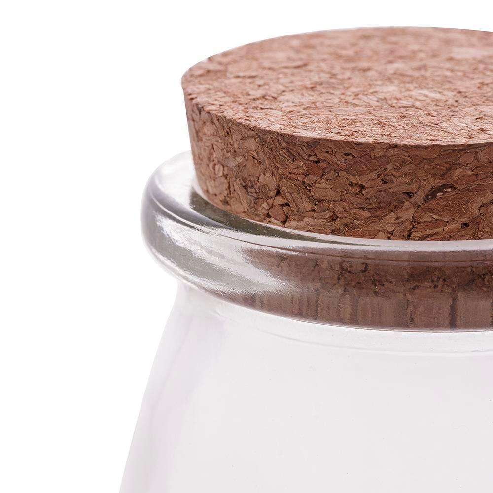 Pote de Vidro Lyor 190ml com Tampa de Rolha Removível e Design Charmoso - 3