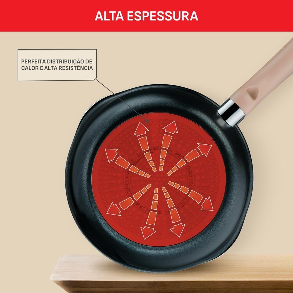 Panela Wok Tefal One Pick Pot 22cm Alumínio Antiaderente Indução Tampa Vidro Preto - 9